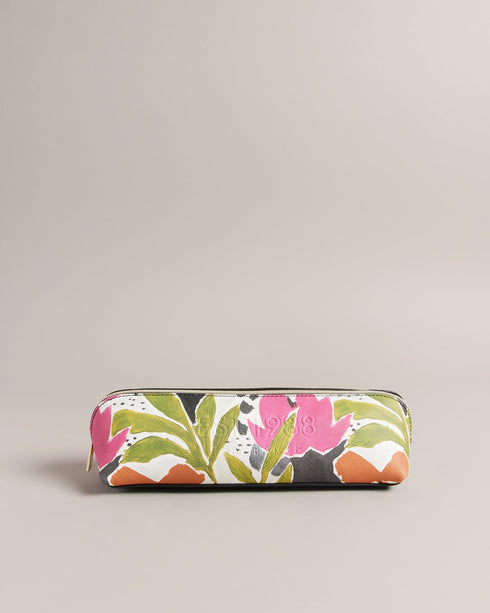 MAGNOLH-Gifts-It's all in the details:The shell of this product is made with 52% recycled polyurethane. Using recycled polyurethane helps divert plastic waste from ending in landfills and helps us to reduce our dependancy on virgin materials. Pencil case Faux leather Floral print Zip fastening Embossed logo- Ted Baker Romania